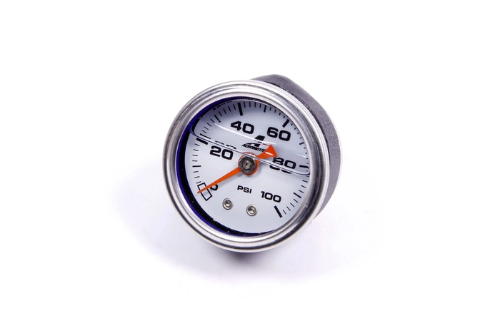 Fuel pressure gauge, 0-100 psi, 1-1/2'' dia, 1/8'' port